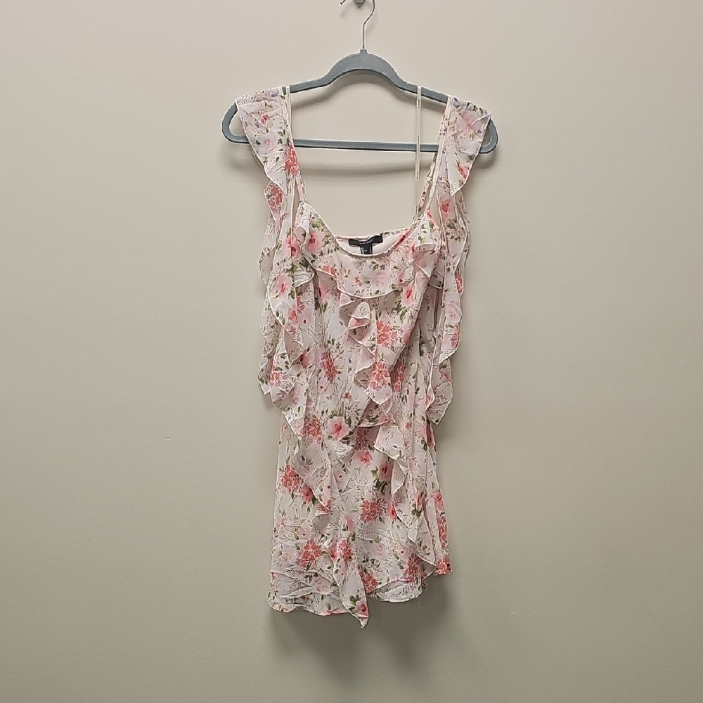 Forever 21 Cream Floral Mini Dress